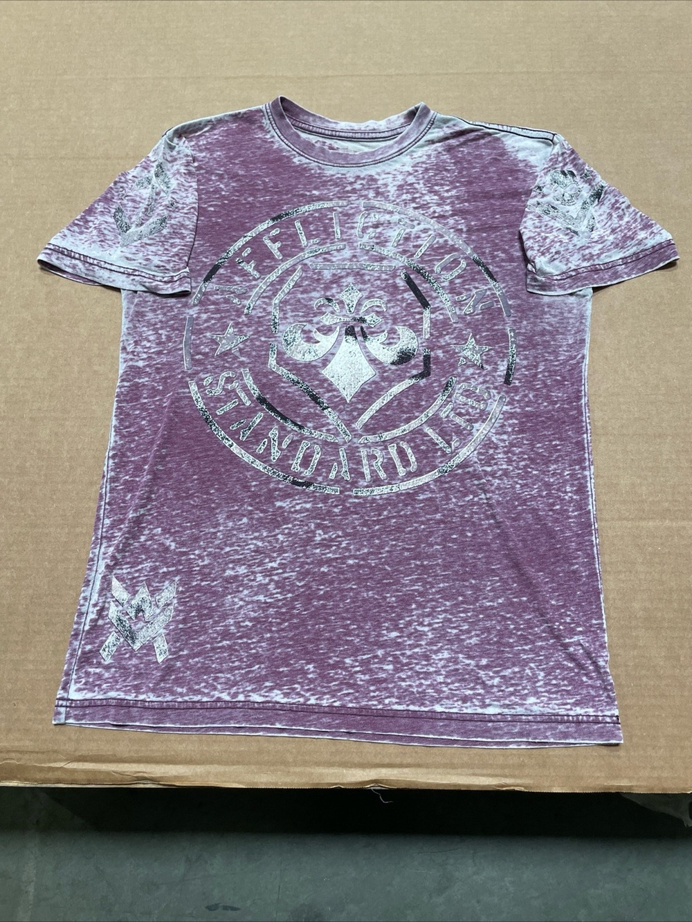 Affliction Standard LTD Men’s Small Burnout Graphic T-Shirt Y2K MMA Skull